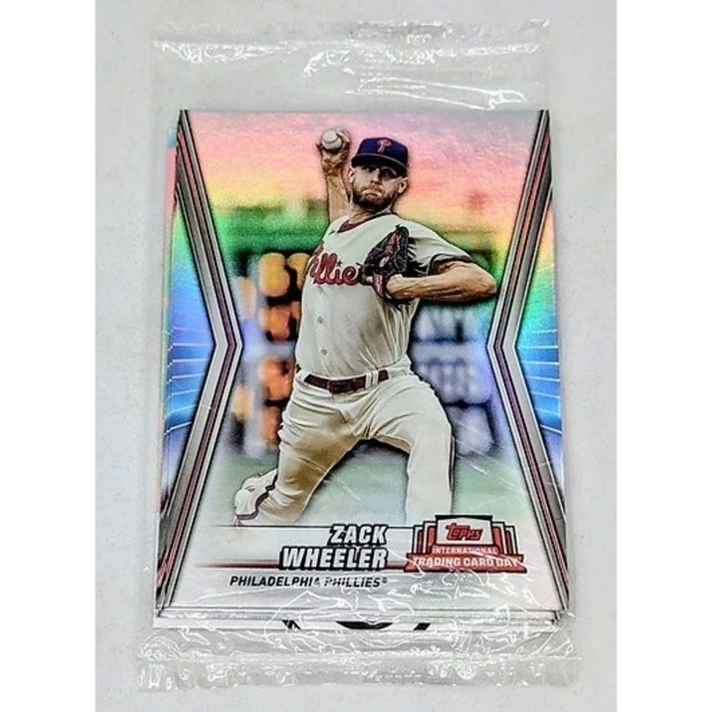 2023 Topps International Trading Card Day Phillies 5 Card Pack - Zack Wheeler